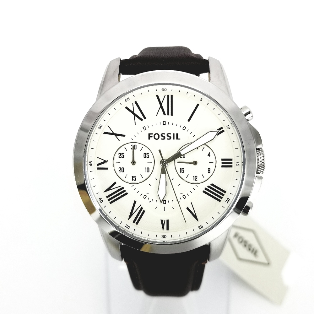Fossil Grant Quartz Chronograph Beige Dial Men's W